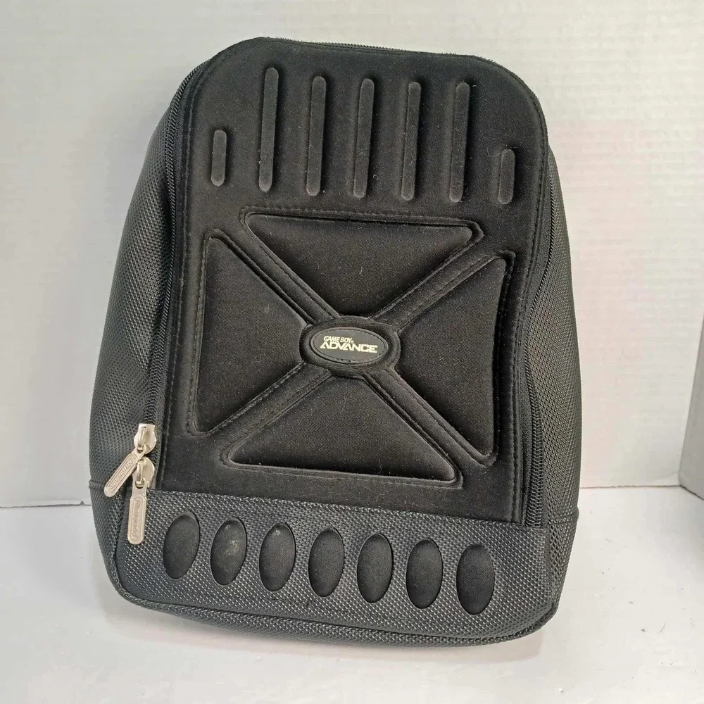 Game Boy Advance System Carrying Case‎ Black Travel Bag Organizer